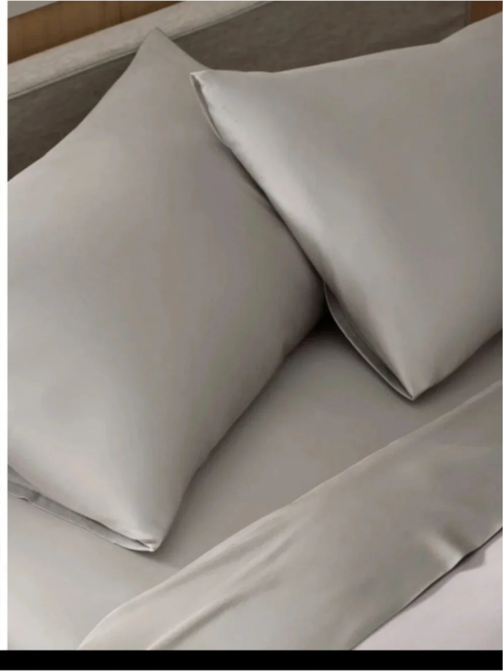 NWT Cozy Earth Bamboo Pillowcases King Light Grey Luxury Bedding Set of 2 Silky